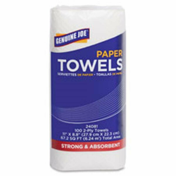 Genuine Joe Paper Towels Roll, 2-Ply, 100 Sheets-Roll, 11 in. x 9 in., 24RL-CT, WE GE463998